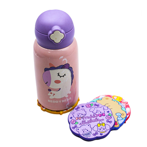 Sous-verres en PVC souple translucide personnalisés en usine, motif œufs de dessin animé, en caoutchouc PVC, pour tasses et aliments - Product Image 5