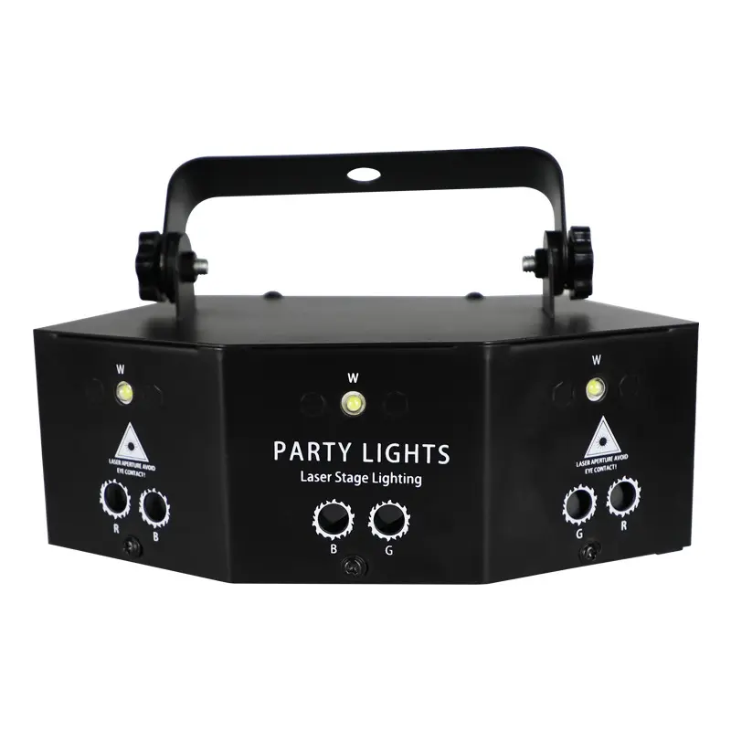 9 Lens RGB DMX Scan Projector Disco Bar Coffee Stage Laser Lighting DJ Disco Parties Strobe lamp Laser Stage Scan Light