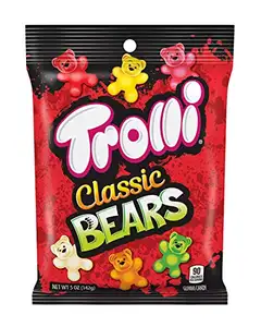 Trolli Classic Gummy Bears Candy, 5.00 Oz (1 Kantong)