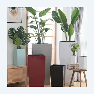 Macetas <span class=keywords><strong>Grandes</strong></span> de Plástico Blanco para Interiores y Exteriores, Macetas Inteligentes con <span class=keywords><strong>Autorriego</strong></span>, Macetas Gigantes para Sala de Estar, Patio, Macetas Pequeñas para Flores - Product Image 1