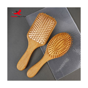Brosse à cheveux démêlante en bambou naturel à coussin d'air, massante pour le cuir chevelier, à prix réduit pour achats groupés - Product Image 2