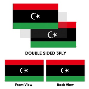 Bandera de Libia al por mayor de 3x5 pies, doble cara, 3 capas, poliéster resistente, para exteriores, bandera nacional libia, Drapeau <span class=keywords><strong>Libye</strong></span> - Product Image 3