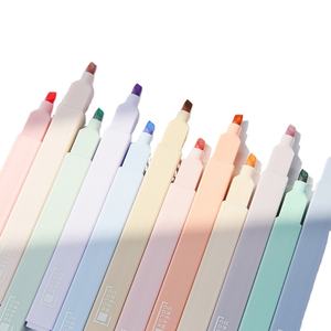 Stylo Marqueur Fluorescent Carré à Pointe Biseautée, Mini, Multicolore, de Bonne Qualité, Personnalisable, Vente en Gros - Product Image 1