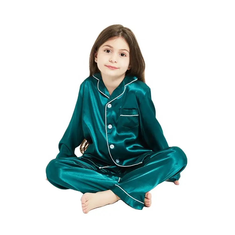 Peuter Meisjes Korte Satijnen Pyjama Nachtkleding Pyjama Broek Voor Kids