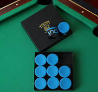 SWQK-03 Taom Professionelle Grüne Snooker- & Billard-Kreide Top-Performance 9-teiliges TAOM Billard-Kreide-Set