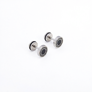 G-Dragon Style Round Titanium Steel Stud Earrings Direct Factory Sale Halt Res Ear Jewelry Boucles D'oreilles Cor En - Product Image 3