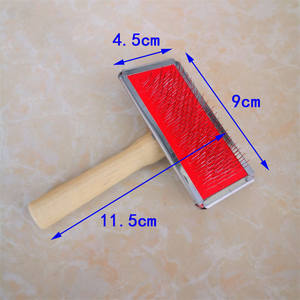 Kingtale <span class=keywords><strong>Pet</strong></span> malzemeleri köpekler için düz Slicker fırça banyo fırça <span class=keywords><strong>Pet</strong></span> bakım araçları tek Opp torba <span class=keywords><strong>Pet</strong></span> paslanmaz çelik tüm mevsim - Product Image 3