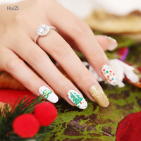 Série de Noël - Prix compétitif - Autocollants pour ongles en forme de cœur français 2D - Imperméables - Bandes adhésives pour ongles