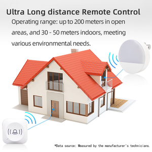 ระบบกริ่งประตูไร้สายกันน้ำทันสมัย ใช้พลังงานจากปลั๊กไฟ พร้อมไฟกลางคืน ระยะ 200 เมตร สำหรับอพาร์ทเมนต์ สวนสาธารณะ ใช้งานกลางแจ้ง และในบ้าน - Product Image 5
