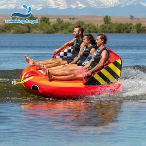 <span class=keywords><strong>Tube</strong></span> gonflable de vol de bateau de beignet de 5 personnes remorquable <span class=keywords><strong>pour</strong></span> des jeux de sports nautiques flottants d'enfants et d'adultes - Product Image 3