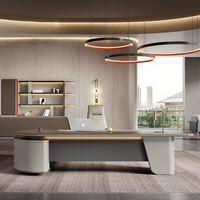 Bureau de direction moderne en bois de luxe, vente en gros directe d'usine, design de table de bureau pour manager