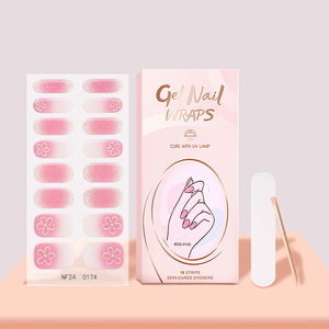 Tiras de <span class=keywords><strong>Uñas</strong></span> al por Mayor, las Mejores del Mercado, Moda Primavera-Verano, Diseño Francés con Cerezas, Adhesivos de Gel Semicurados con Lámpara UV <span class=keywords><strong>para</strong></span> <span class=keywords><strong>Uñas</strong></span> de <span class=keywords><strong>Niñas</strong></span> - Product Image 4