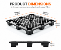 HUADING palette en plastique à grille haute densité 4 voies emboîtables légers expédition d'exportation palettes en plastique antidérapantes écologiques