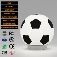 Veilleuse de football en silicone avec télécommande, 3 couleurs, pour chambre à coucher et maison