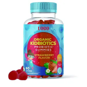 Şeker ücretsiz çocuklar Multivitamin Gummies çiğneme probiyotikler Biotin vitamin A C D E B çinko çocukların beslenme