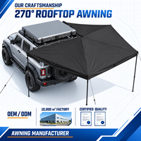Auvent de camping TopFire Overland Premium quatre saisons, double couche, 270 degrés, autoportant, en forme d'éventail, auto-montable, en aluminium