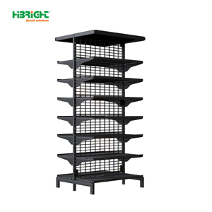 Paquete de Equipamiento para Supermercado: Estantes Metálicos Ajustables y Refrigerador Vertical con Diseño 2D - Product Image 5