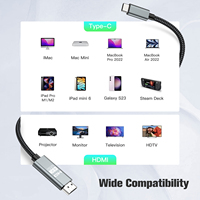 Personalizable HDMI 4K 30HZ USB 3,1 de tipo C a HDMI Cable adaptador de HDTV conectar el teléfono móvil al cable de TV