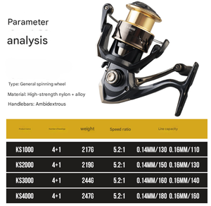 ルアーロングキャスティングユニバーサルスピニングリールギャップレス4+1ベアリングユニバーサル高強度ナイロンフィッシングリールが低価格で販売中 - Product Image 3