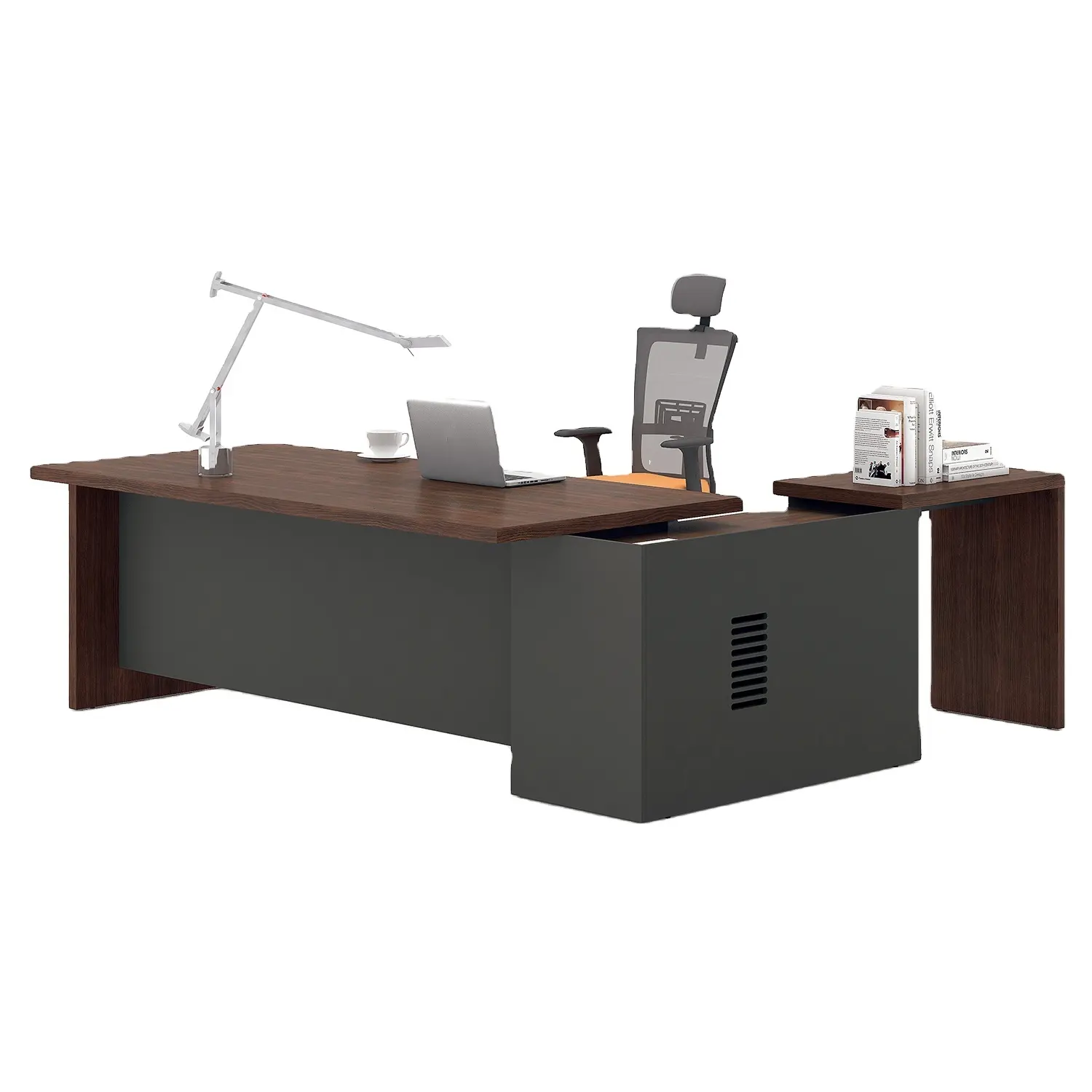 Commercial Furniture Boss CEO Manager L shape Drawer Wooden Office Desk Privacy Office Desk