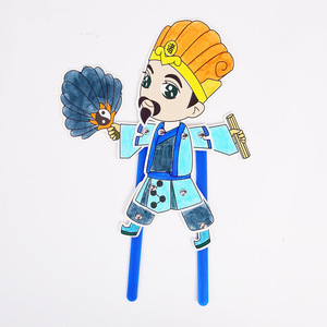 Jeu d'ombre bricolage fait à la main <span class=keywords><strong>trois</strong></span> <span class=keywords><strong>royaumes</strong></span> personnages enfants papier éducatif artisanat assemblage jouets maternelle matériaux créatifs - Product Image 4