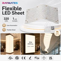 Feuille LED ultra-fine découpable Raymates, couleur blanc transparent, pour rétroéclairage des comptoirs en onyx et granit