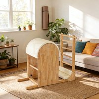 Ventes directes usine : Équipement de Pilates Ladder Barrel en bois de chêne pour les cours de Pilates et l'amélioration des fonctions corporelles