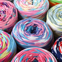 Polyester Space Dyed T Shirt Yarn Crochet Yarn 285g 2cm Width Brand New Fabric Knitting Yarn for Crochet Bags