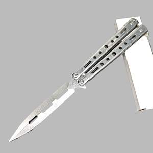 Beginner <strong>Butterfly</strong> Practice <strong>Knife</strong> OEM Manufacturer Wholesale Portable Unedged Folding Stainless Steel <strong>Trainer</strong> <strong>Knives</strong> - Product Image 4
