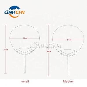 Abanico circular de bambú hecho a mano de papel como regalos - Product Image 6