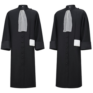 Robe de juge noire, Toge, Robe d'<span class=keywords><strong>avocat</strong></span>, Costume de graduation, Costume d'Halloween, Tenue judiciaire, Robe de procureur - Product Image 2