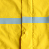 Unité de veste et de pantalon de pluie pour adultes pour la pêche hommes de travail combinaison de pluie en PVC jaune en gros imperméable imprimé de logo personnalisé