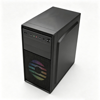 Nouveauté Meway Boîtier d'ordinateur ATX pas cher, tour moyenne, pour bureau, châssis de PC de bureau, prend en charge les GPU de 270 mm, pour jeux, noir/blanc 2