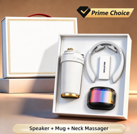 Coffret Cadeau d'Entreprise Haut de Gamme : Tasse Thermos Intelligente, Masseur Cervical, Mini Haut-Parleur, Articles Personnalisables pour Réunions, Coffret Cadeau d'Affaires de Luxe