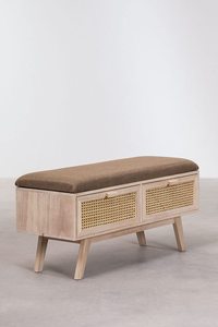 Combohome Banc en bois avec 2 tiroirs <span class=keywords><strong>Ralik</strong></span> Design Bois naturel - Product Image 3