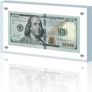 Vitrina acrílica Mingyi para billetes, 10x20cm, con marco magnético, para guardar dinero coleccionable, fotos, etc. - Product Image 1