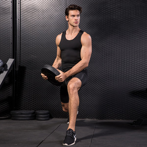 Débardeurs moulants d'entraînement pour hommes Basketball Fitness Vest Running Quick Dry Singlet <span class=keywords><strong>Débardeur</strong></span> personnalisé pour hommes - Product Image 4