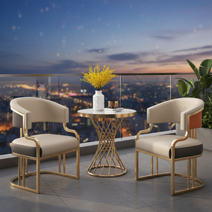 Chaise de bar nordique pivotante en métal et velours, tabouret de cuisine moderne de luxe en cuir doré, durable, pour table de bar - Product Image 1