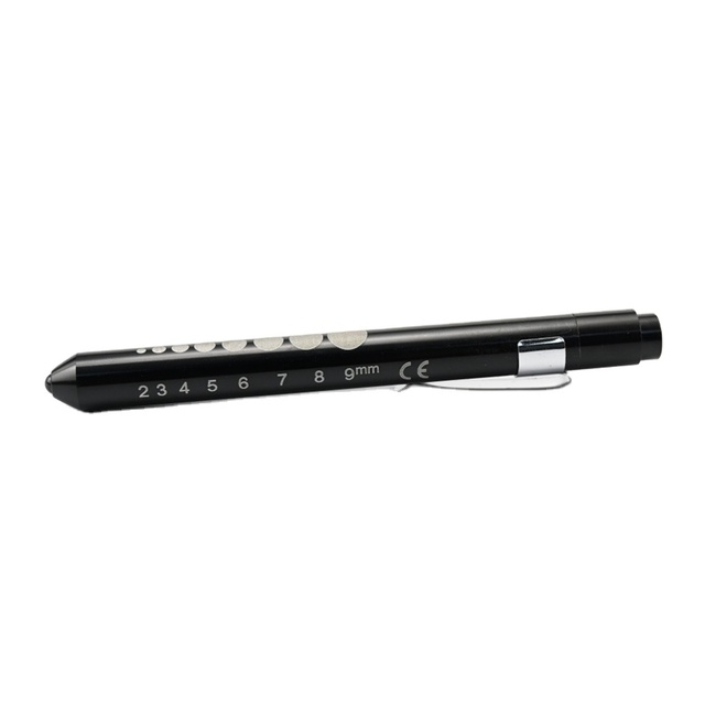 Wholesale Red Metal Pen Light Torch  Lens Tester Portable Optics Doctor Nurse Use with Button Battery Torch