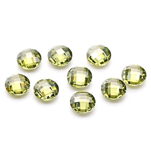 Grosir Pabrik kualitas tinggi 3 mm-10 mm bulat papan pemeriksa ganda potong kubik zirkonia warna-warni batu CZ - Product Image 6