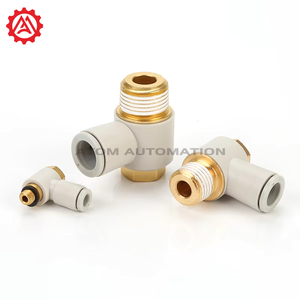 Coude mâle universel série KQ2 KQ2V06-01S SMC pour disposition de tuyauterie flexible et applications de tuyauterie de cylindre pneumatique - Product Image 1