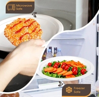 Lot de 125 assiettes rondes biodégradables en canne à sucre de 7 pouces, vaisselle jetable compostable pour restaurants, fêtes et traiteurs