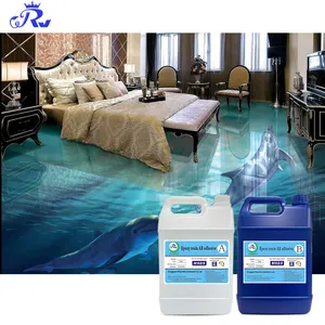 Natural Defoaming High Quality Two Component Transparent Epoxy Resin For 3d Floor