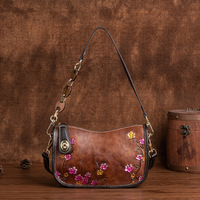 Sac à bandoulière de luxe en cuir véritable pour femme avec fermeture éclair, chaînes et sangle unique, style simple et tendance, sacoche sous le bras
