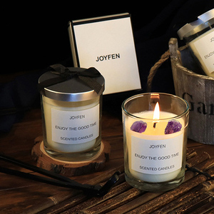 2025 nouveau Design pierre précieuse spirituelle maison produits d'aromathérapie Chakra bougie parfumée avec cristaux d'améthyste - Product Image 5