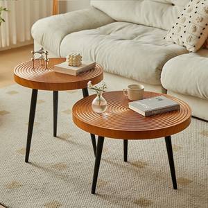 Tavolino da Caffè in Legno Massello, Design <span class=keywords><strong>Moderno</strong></span> e Semplice, Tavolo con Contenitore per Soggiorno e Camera da Letto, Mini Tavolo Angolare per Balcone - Product Image 3