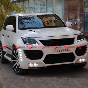 LX570 vücut kiti yükseltme sürümü için yeni INVADER tarzı ön/arka tampon Widebody kiti Tow kancalı cıvata-On Park yardımcı sensörü - Product Image 4