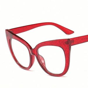 Gafas de Sol de Moda 2022, Montura Grande Retro, Transparentes, UV400, Estilo Ojo de Gato, para Mujer - Product Image 5