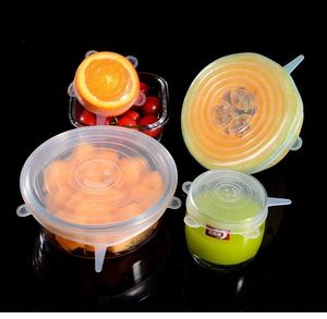 Silicone Fresh-Keeping Lid Extended Bowl Lid Dust-Proof Film for Refrigerator and Microwave Sealing Dry Food Storage 6-Piece Set - Product Image 3
