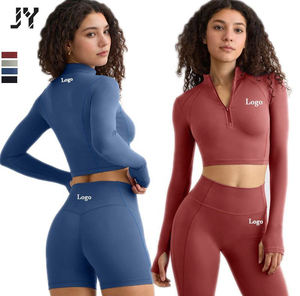 JY Customized Quick Dry Four-Way <strong>Stretch</strong> Eco-Friendly Gym Yoga Suit Women Elastic Waist Outdoor Running Fitness Set <strong>Leggings</strong> - Product Image 1